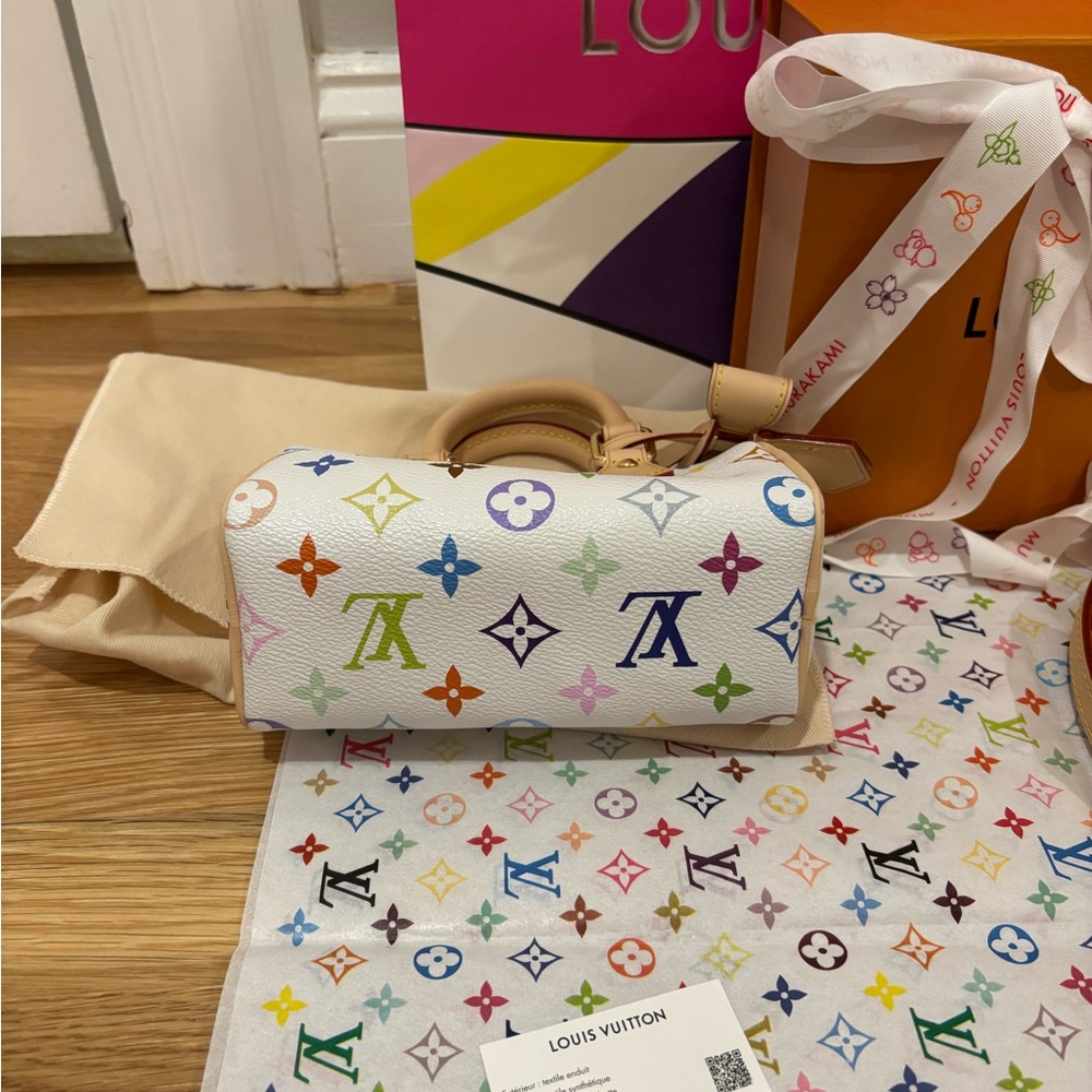 ***SOLD*** Louis Vuitton X Murakami 2025 White Multicolor Speedy Nano- NIB - Picture 13 of 15